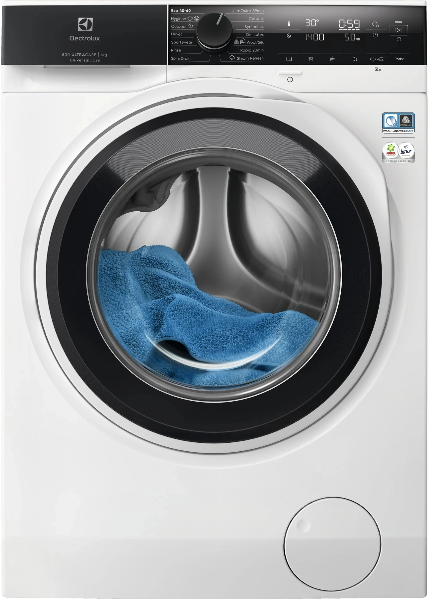 Стиральная машина Electrolux EW8F4484EU пан.англ. класс: A+++ загр.фронтальная макс.:8кг белый инвертор