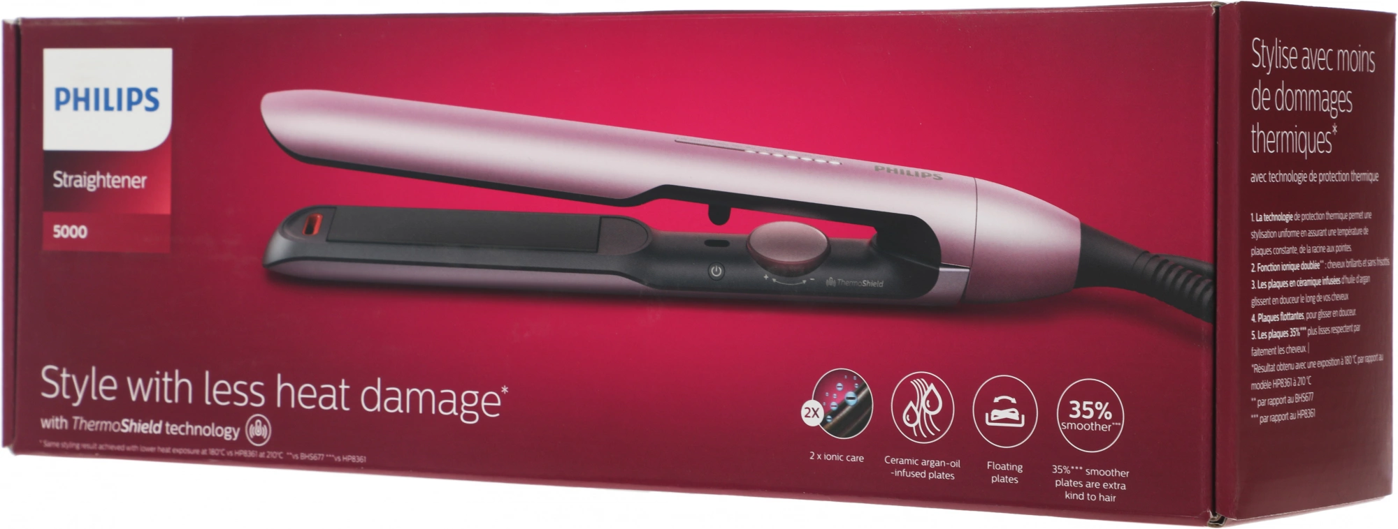 Выпрямитель Philips BHS530/00 розовый макс.темп.:230С покрытие:керамическое с арган.маслом