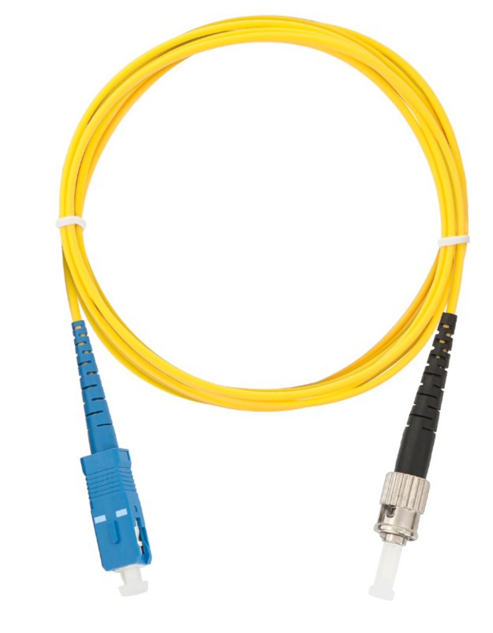 NMF-PC1S2C2-SCU-STU-001 - Шнур волоконно-оптический, переходной, одномодовый 9/125мкм, стандарта OS2, SC/UPC-ST/UPC, одинарный, LSZH нг(A)-HFLTx, 2мм, желтый, 1м, NIKOMAX