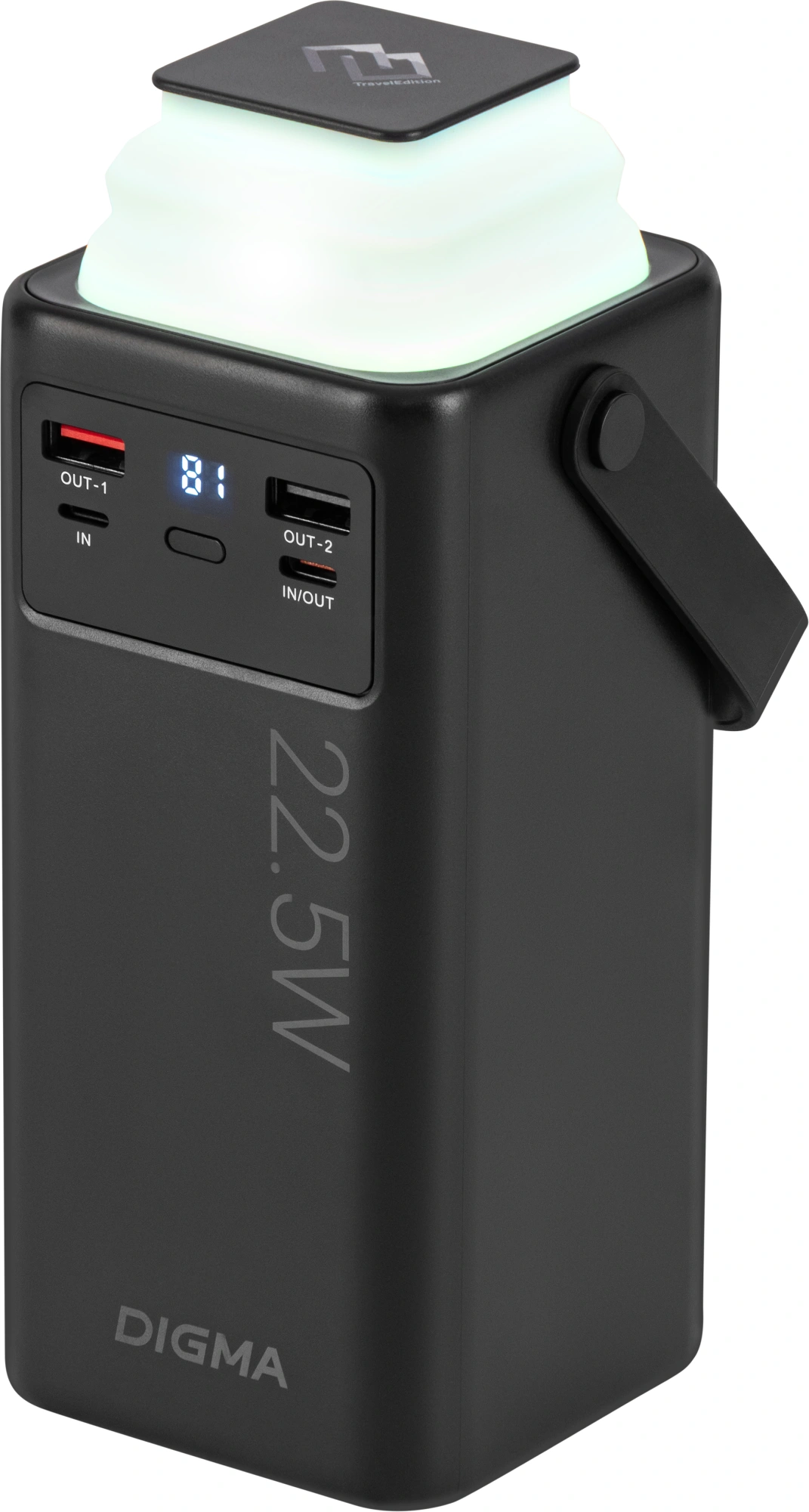 Мобильный аккумулятор Digma DGPF50B 50000mAh QC3.0/PD3.0 22.5W 2.25A 4xUSB-A/2xUSB-C черный (DGPF50B22PBK)