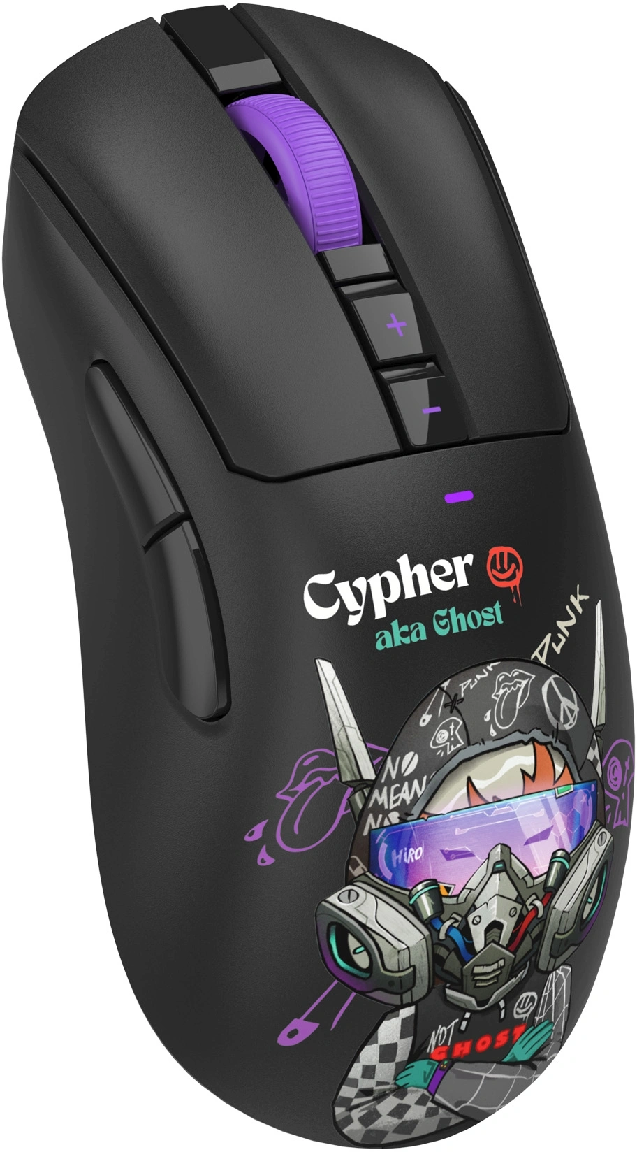 Мышь A4Tech Bloody R73 Ultra Duo черный/рисунок оптическая 20000dpi беспров. USB/USB-C 7but (R73 ULTRA DUO CYPHER GHOST)