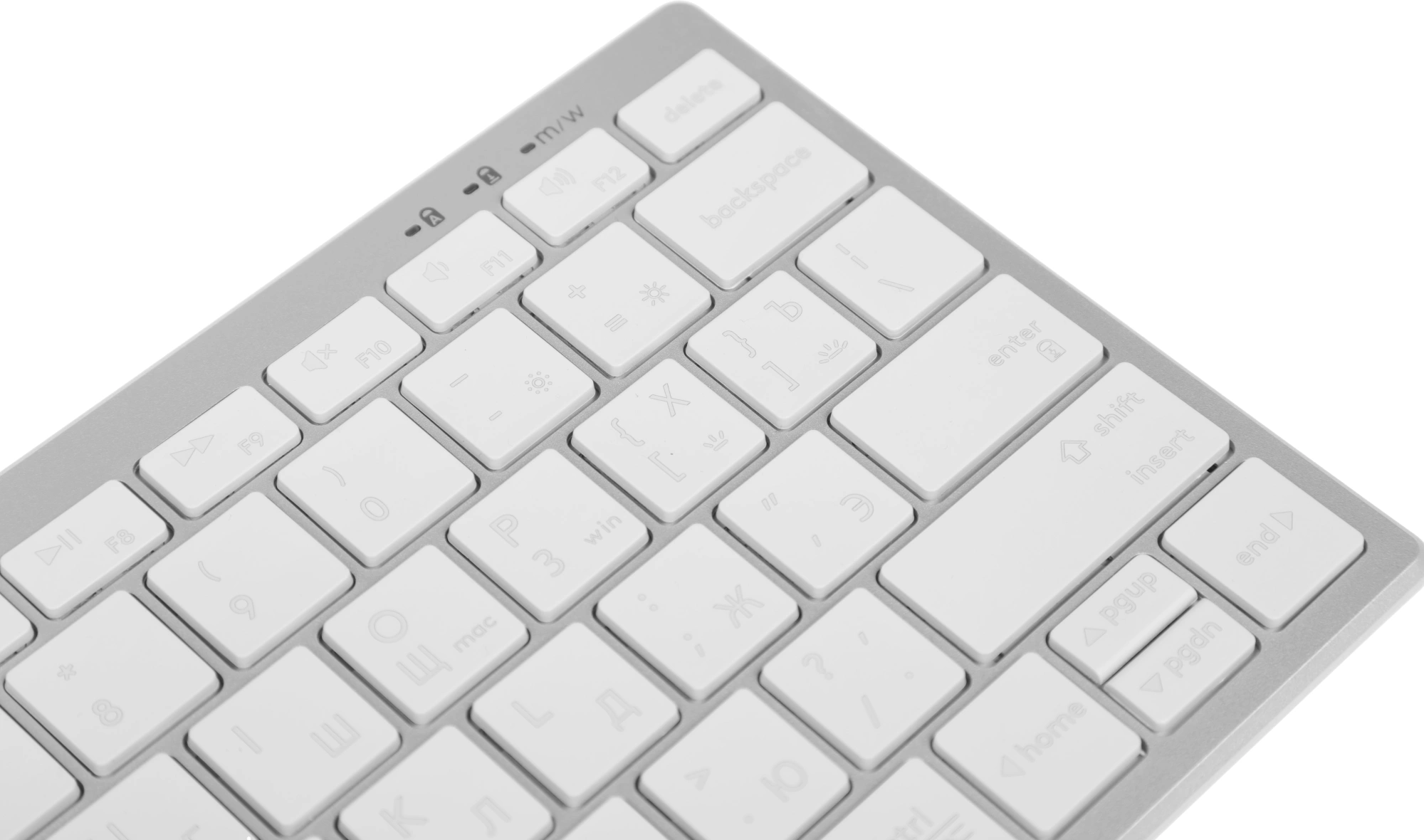 Клавиатура A4Tech FX61 белый USB slim LED (FX61 WHITE) кабель 1.5м