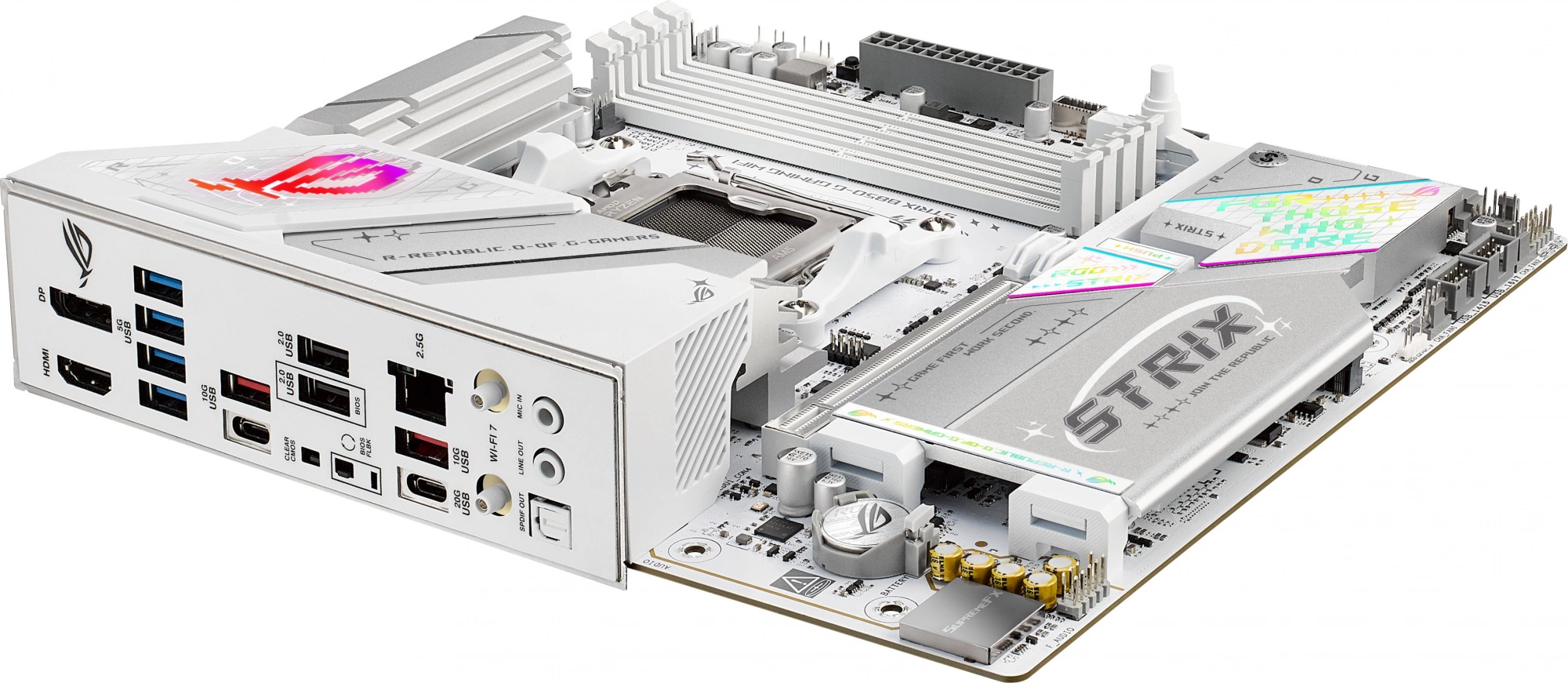 Материнская плата Asus ROG STRIX B850-G GAMING WIFI Socket AM5 AMD B850 4xDDR5 mATX AC`97 8ch(7.1) 2.5Gg RAID+HDMI+DP