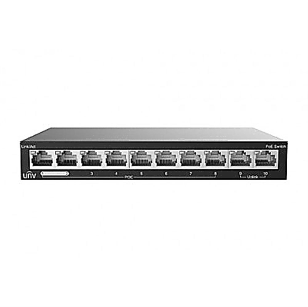 NSW2020-10T-POE-IN - 10 сетевых портов 100Mbps (RJ45), включая 8 PoE портов