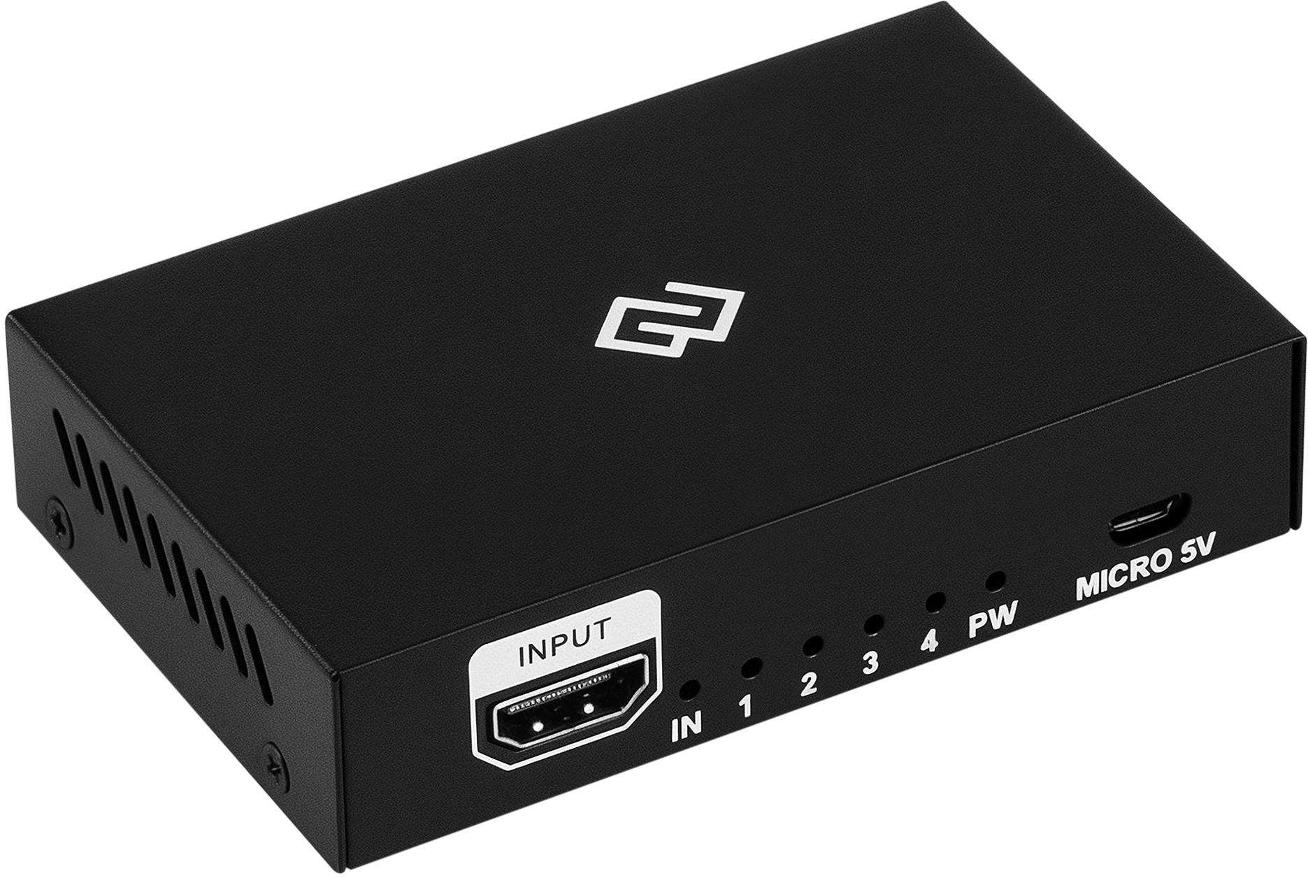 Сплиттер аудио-видео Digma DHSP-v1.4x4 HDMI (f)/4xHDMI (f) черный
