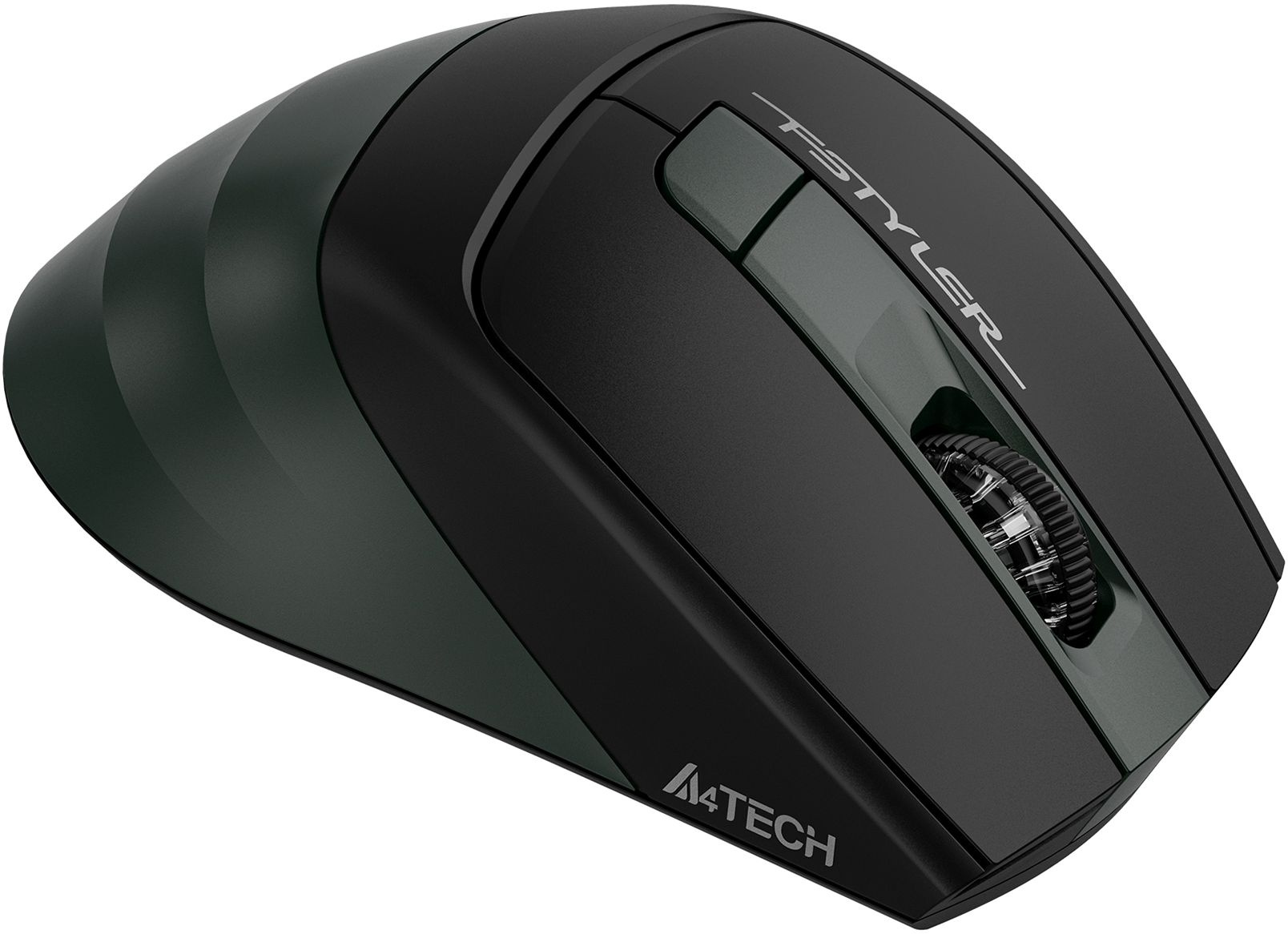 Мышь A4Tech Fstyler FB35S темно-зеленый/черный оптическая 2000dpi беспров. BT/Radio USB для ноутбука 5but (FB35S USB MIDNIGHT GREEN)