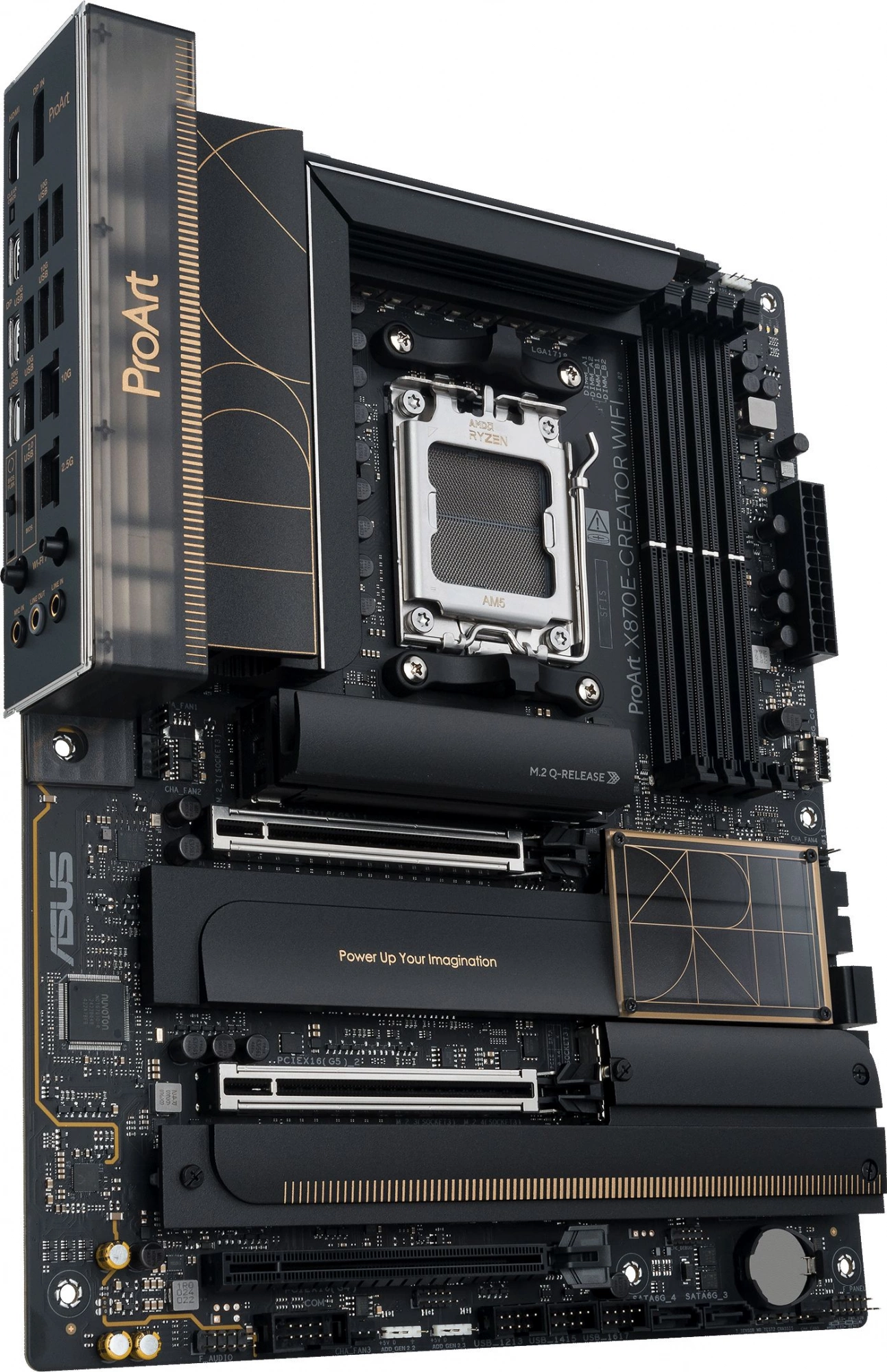 Материнская плата Asus PROART X870E-CREATOR WIFI Socket AM5 AMD X870E 4xDDR5 ATX AC`97 8ch(7.1) 1 x 10Gigabit + 1 x 2.5Gigabit RAID+HDMI+DP
