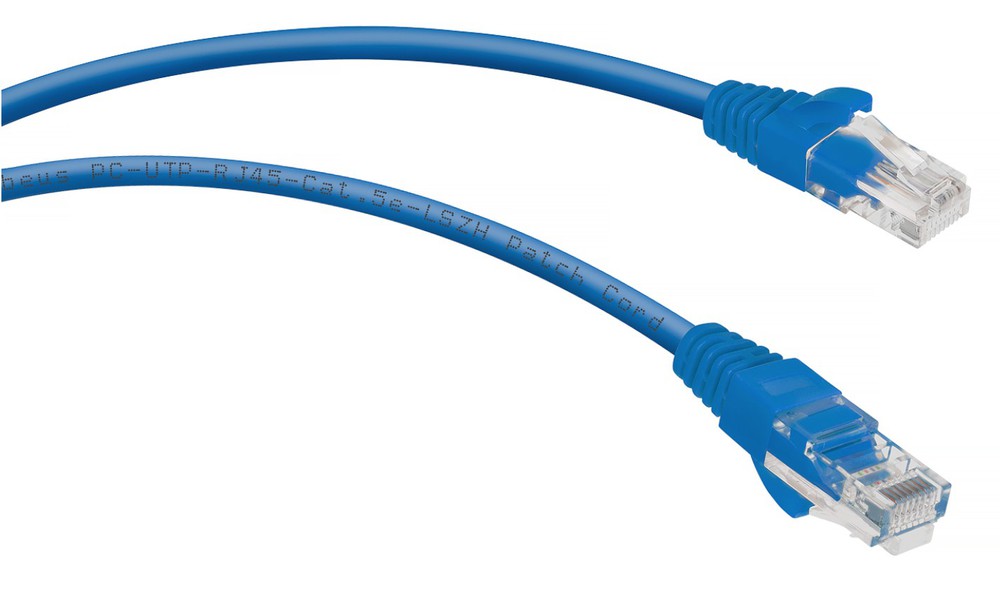 Cabeus PC-UTP-RJ45-Cat.5e-3m-BL-LSZH Патч-корд U/UTP, категория 5е, 2xRJ45/8p8c, неэкранированный, синий, LSZH, 3м
