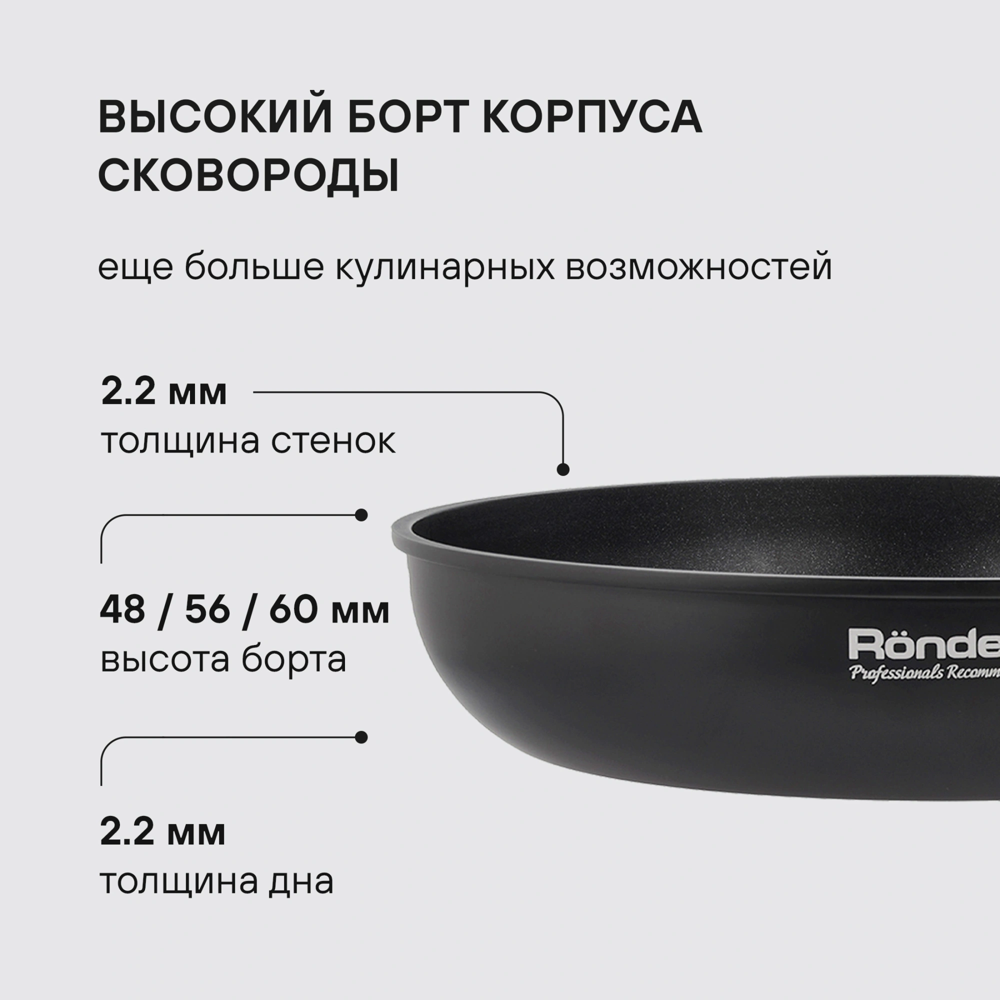 Набор сковород Rondell Aster RDA-1835 4 предмета