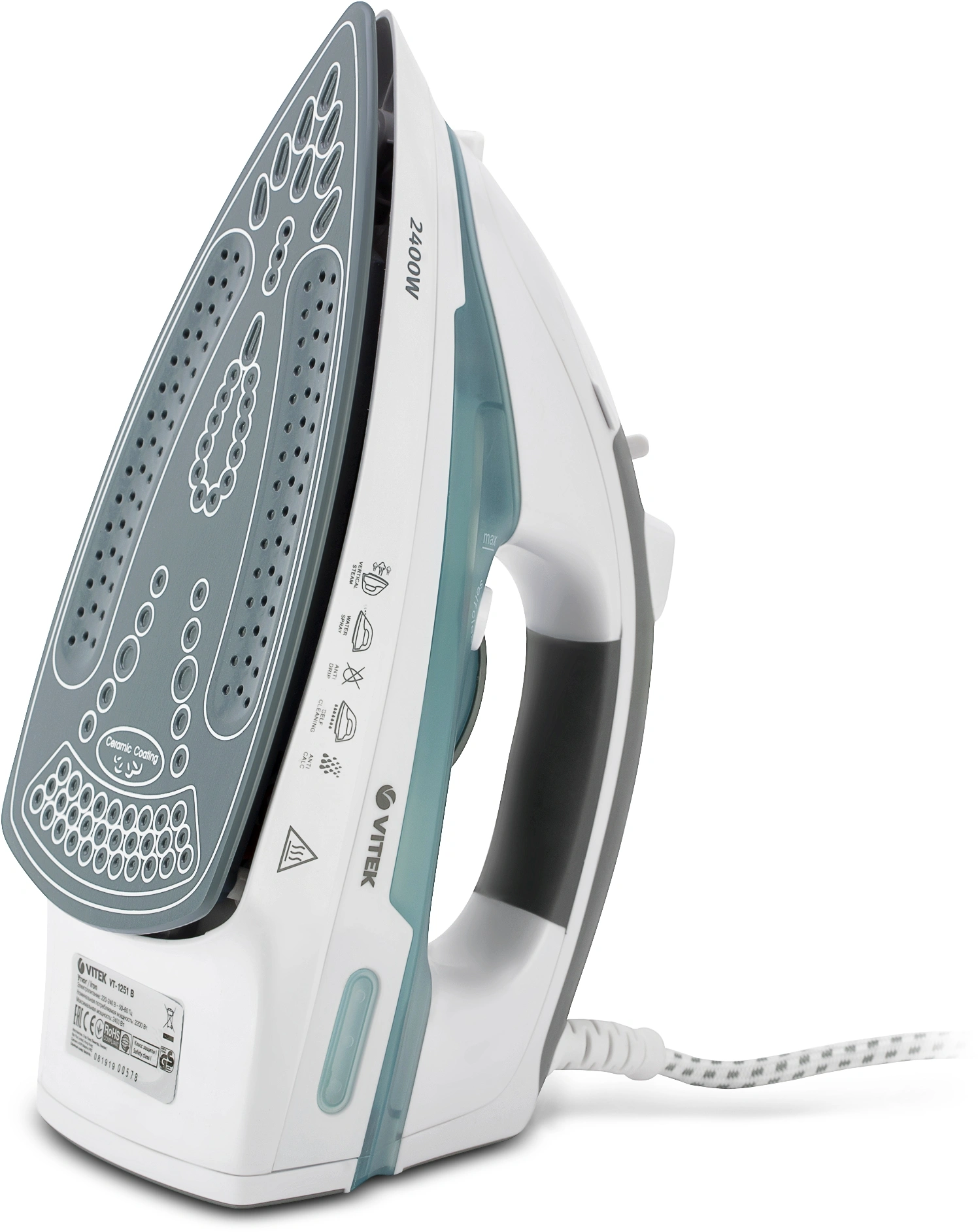 Утюг Vitek VT-1251 2400Вт синий
