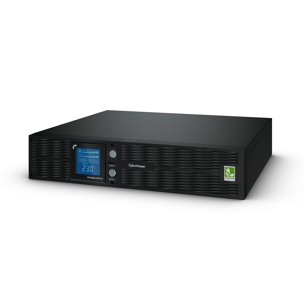 PR1000ELCDRT2UA - Источник бесперебойного питания линейно-интерактивный CyberPower PR1000ELCDRT2UA 1000ВА/900Вт USB/RS-232/Dry/EPO/SNMPslot/RJ11/45 (8 IEC С13)