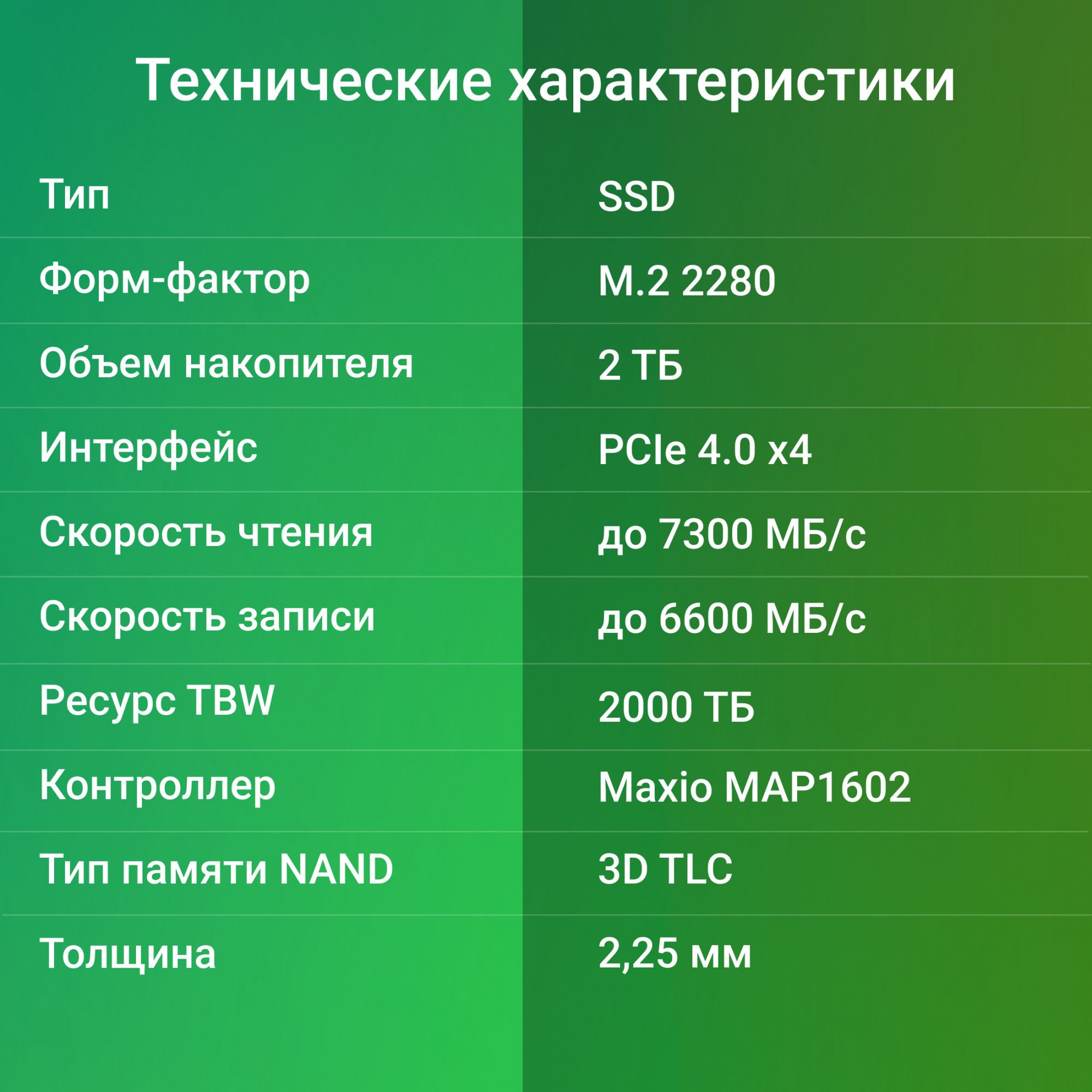 Накопитель SSD Digma PCIe 4.0 x4 2TB DGSM4002TM63T Meta M6 M.2 2280