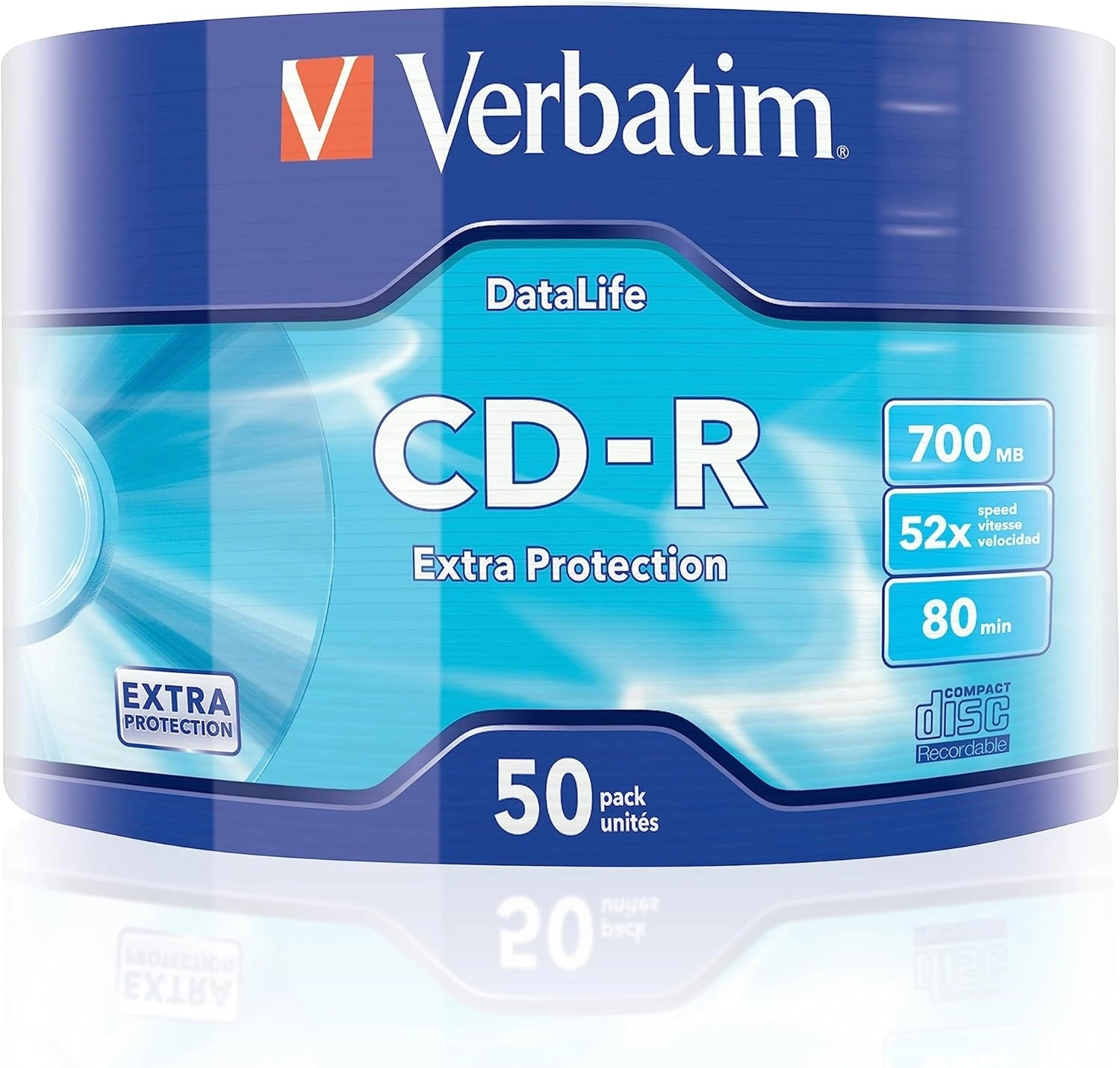 Диск CD-R Verbatim 700Mb 52x bulk (50шт) (43787)