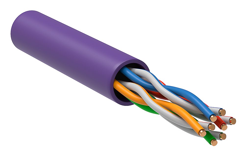 LC1-C5E04-126 - ITK Витая пара U/UTP кат.5E 4х2х24AWG LSZH фиолетовый (305м)