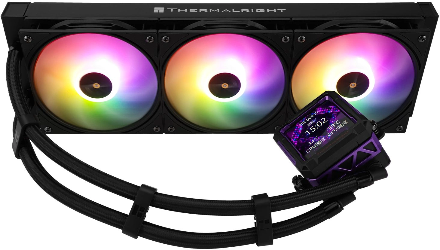 Система водяного охлаждения Thermalright Frozen Warframe PRO 360 ARGB Soc-AM5/AM4/1200/1700/1851 черный 4-pin 29.8dB Al LCD Ret (F-WFRAME-PRO-360-BL-ARGB)