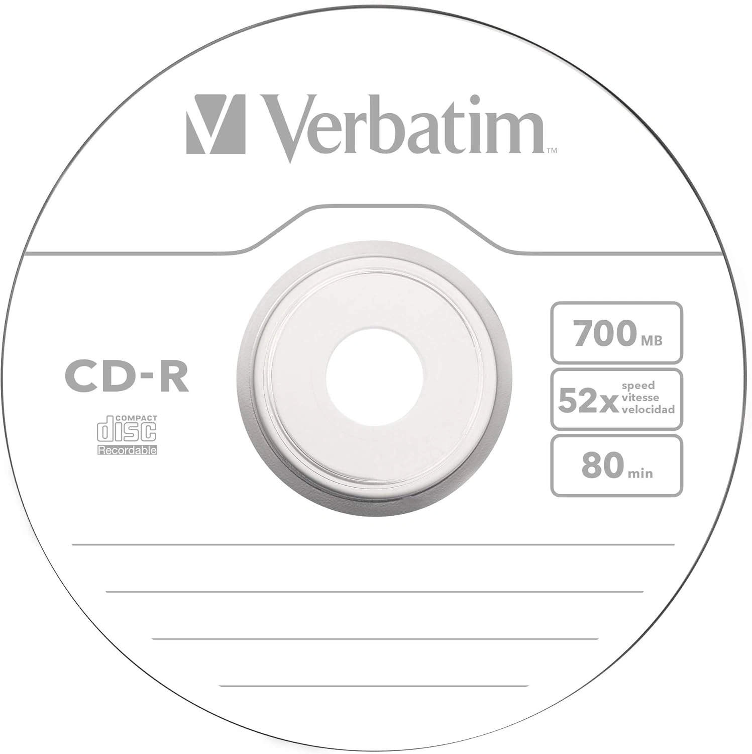 Диск CD-R Verbatim 700Mb 52x bulk (50шт) (43787)