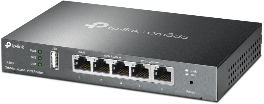 Межсетевой экран TP-Link SafeStream ER605 10/100/1000BASE-TX черный
