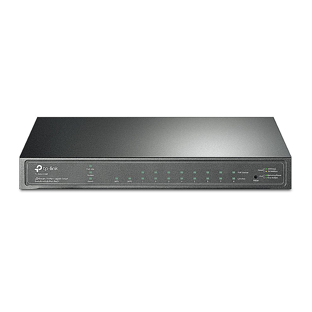TL-SG2210P - 10-портовый гигабитный Smart коммутатор с 8 портами PoE+, бюджет PoE до 61 Вт
