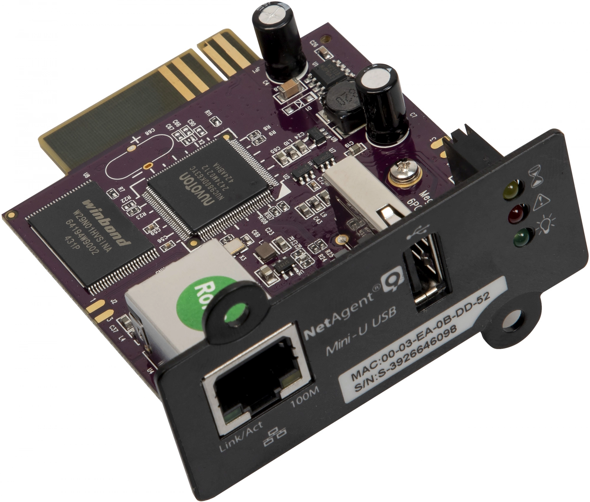 Адаптер SNMP Powercom DS807 10M/100M 1-port Internal NetAgent USB