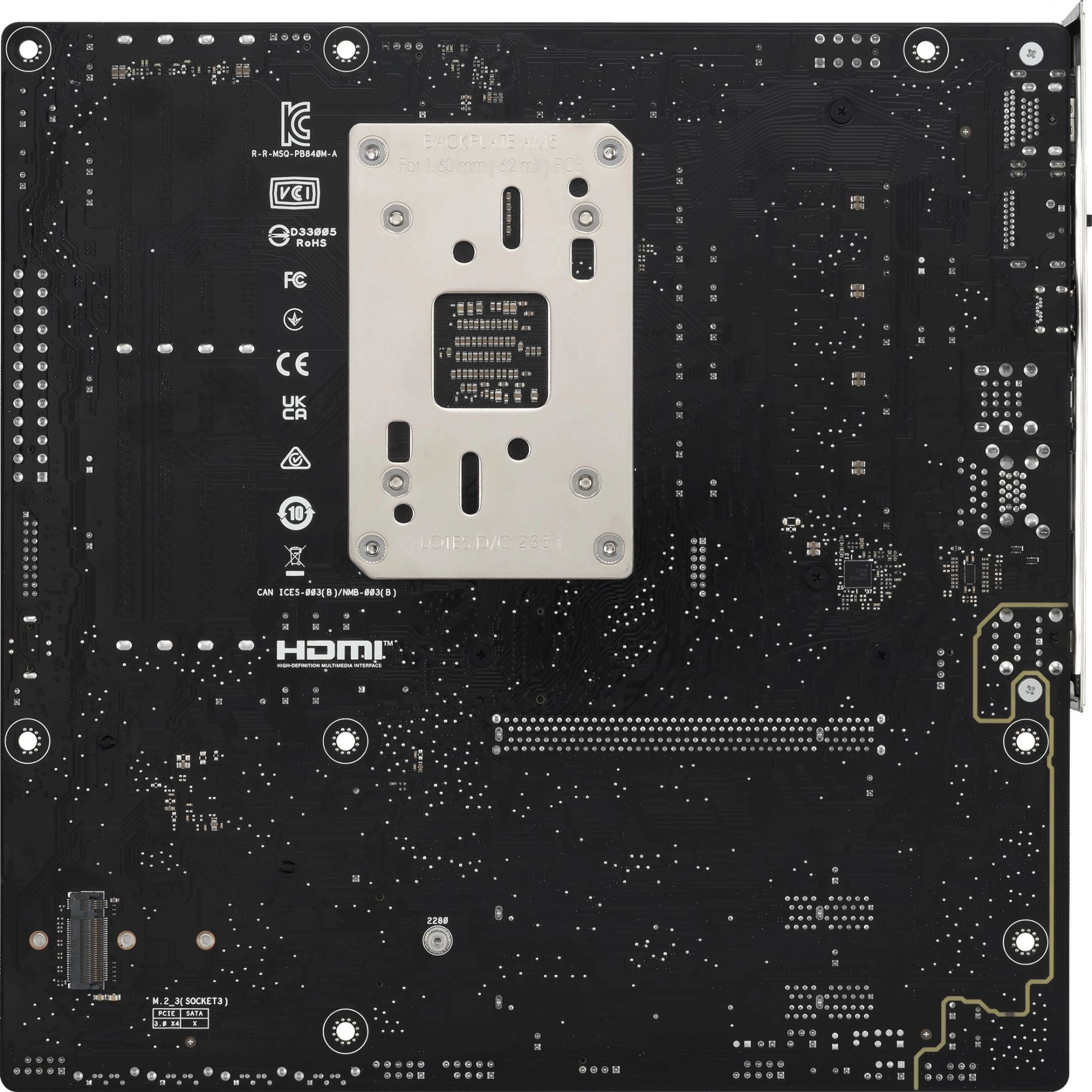 Материнская плата Asus PRIME B840M-A-CSM Socket AM5 AMD B840 4xDDR5 mATX AC`97 8ch(7.1) 2.5Gg RAID+VGA+HDMI+DP