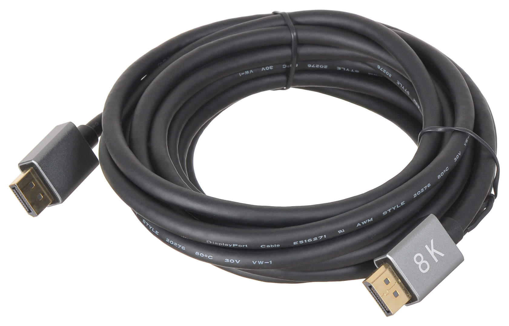 Кабель аудио-видео Buro V1.4 DisplayPort (m)/DisplayPort (m) 5м. позолоч.конт. черный (BHP-DPP-1.4-5G)