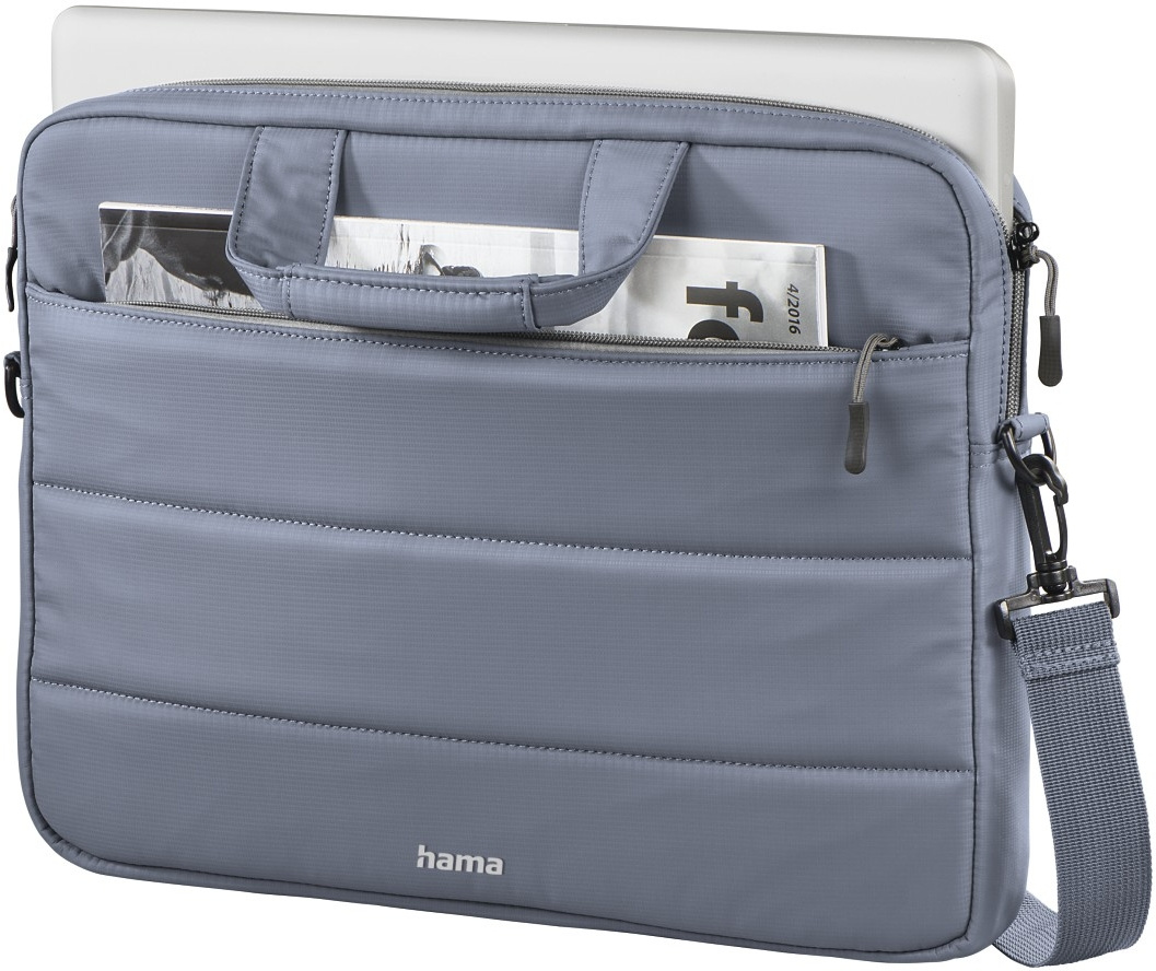 Сумка для ноутбука 13.3" Hama Toronto серый/голубой нейлон (00216567)