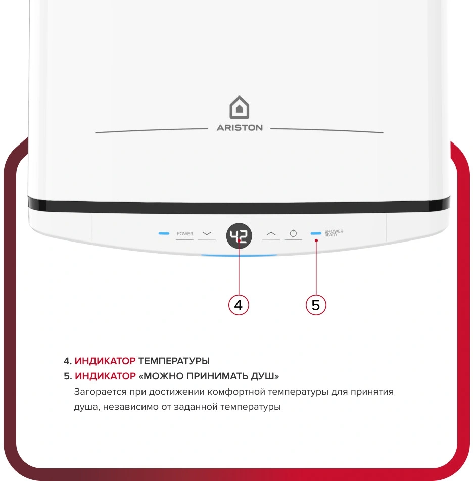Водонагреватель Ariston Velis Tech PW ABSE 80 2.5кВт 80л электрический настенный/белый