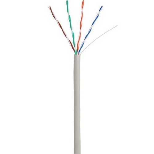 EC-UU004-5E-PVC-GY - Кабель NETLAN U/UTP 4 пары, Кат.5e (Класс D), 100МГц, одножильный, BC (чистая медь), внутренний, PVC нг(B), серый, 305м