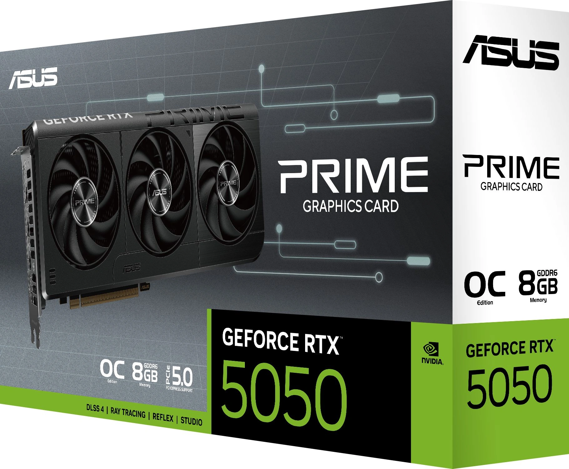 Видеокарта Asus PCI-E 5.0 PRIME-RTX5050-O8G NVIDIA GeForce RTX 5050 8Gb 128bit GDDR6 2677/20000 HDMIx1 DPx3 HDCP Ret