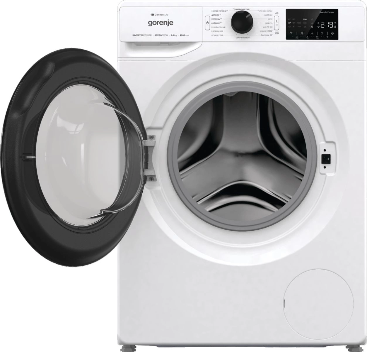 Стиральная машина Gorenje WPNEI82SBSWIFI/C класс: A+++ загр.фронтальная макс.:8кг белый инвертор