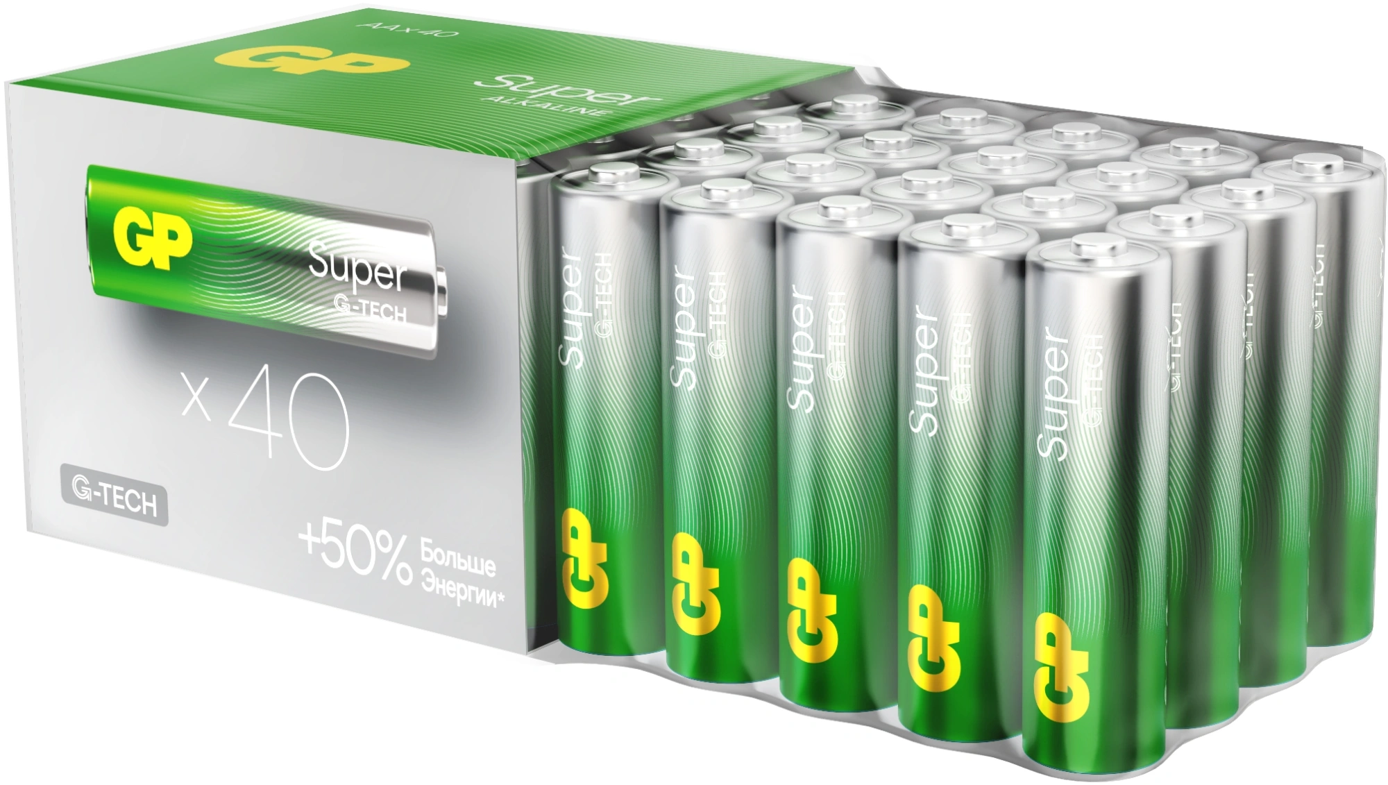 Батарея GP Super Alkaline 15AA21-2CRSWC40 AA (40шт) коробка