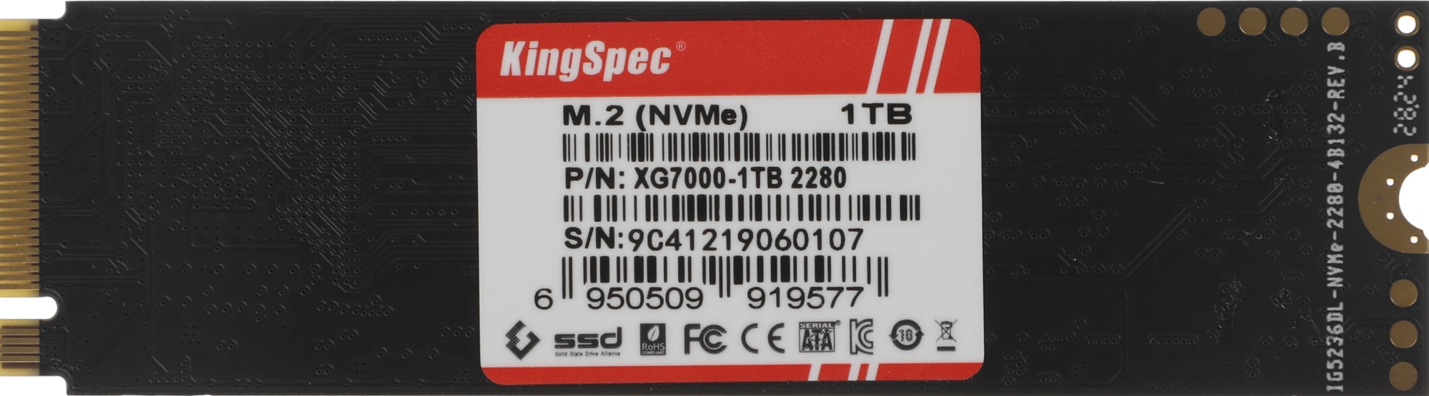 Накопитель SSD Kingspec PCIe 4.0 x4 1TB XG7000-1TB XG7000 M.2 2280
