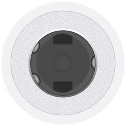 Переходник Apple MU7E2ZM/A Jack 3.5 (f)-USB Type-C (m) белый