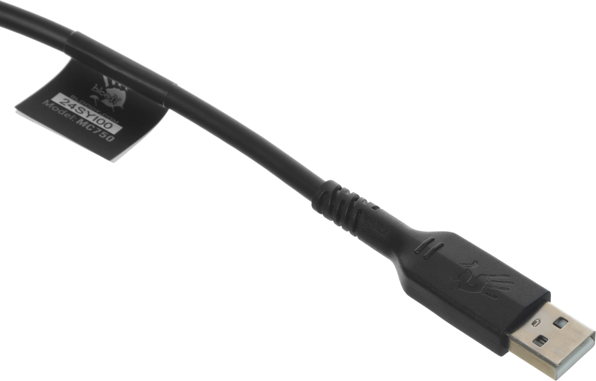 Наушники с микрофоном A4Tech Bloody MC750 черный 2.3м мониторные USB оголовье (MC750 BLACK)