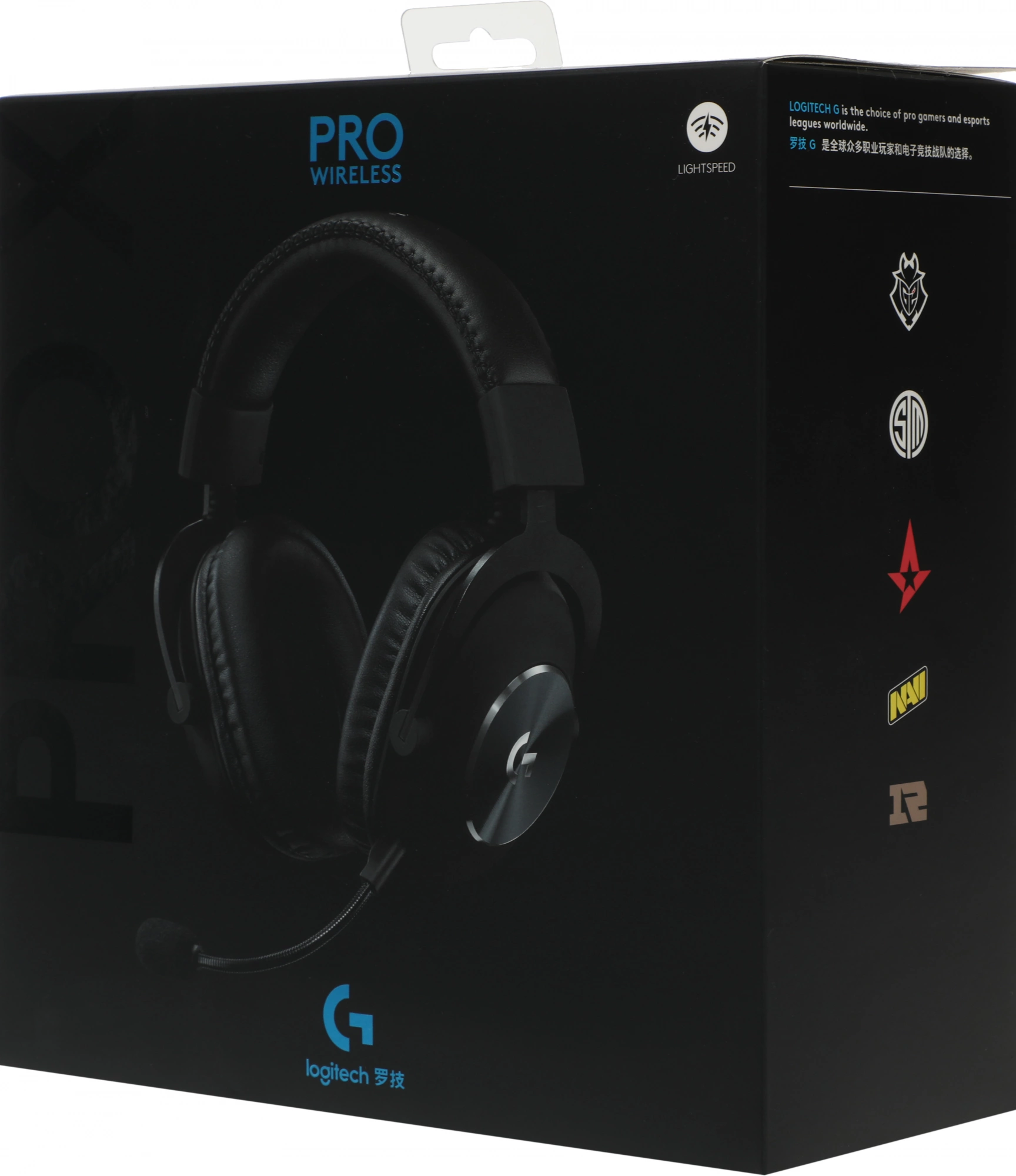Наушники с микрофоном Logitech G Pro X Lightspeed черный 2м мониторные Radio оголовье (981-000908)