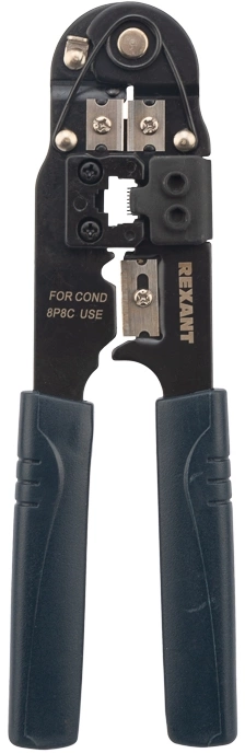 Инструмент обжимной Rexant HT-210N 12-3451 для RJ-45 черный