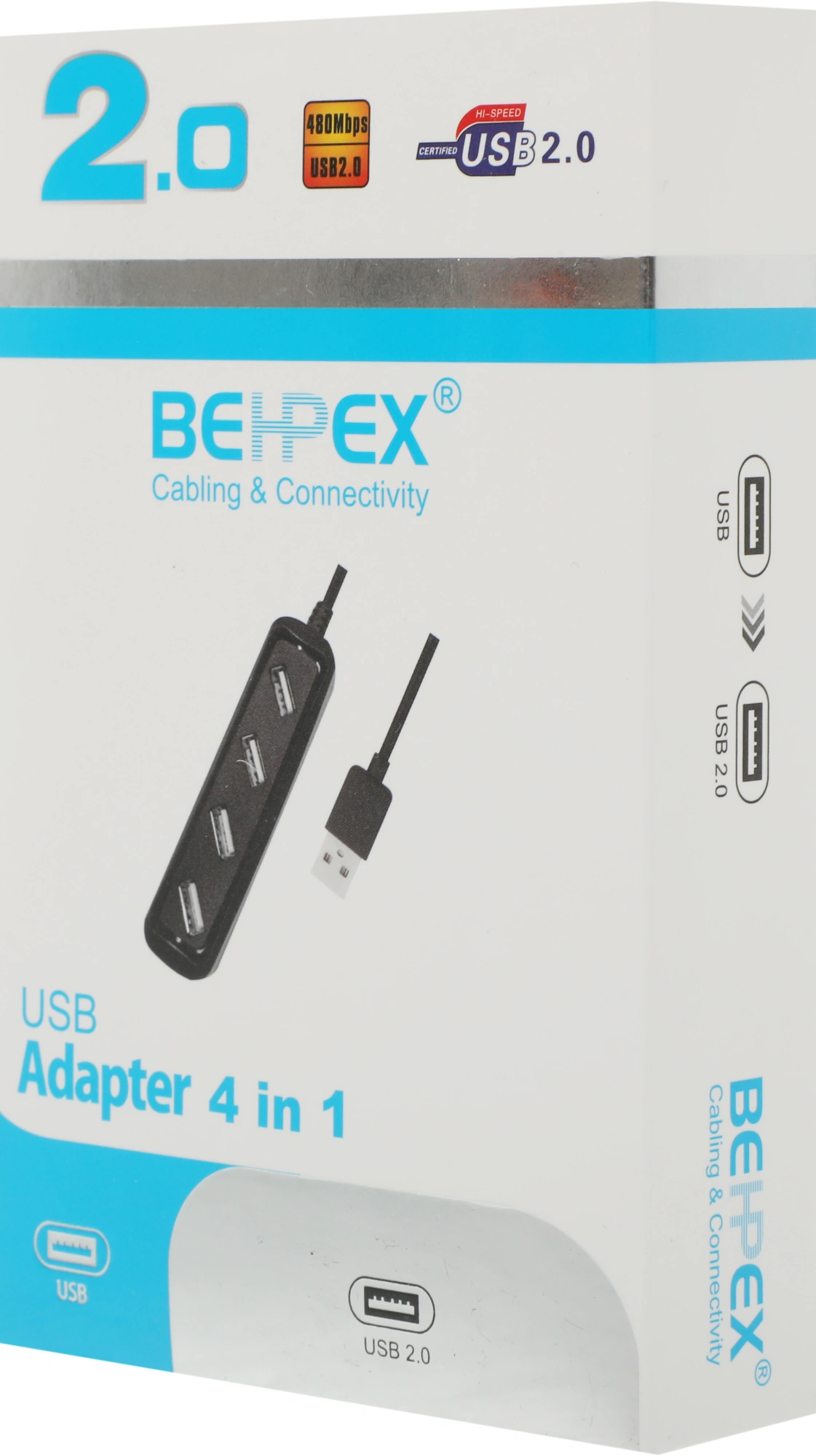 Разветвитель USB 2.0 BPH-1729 4порт. черный