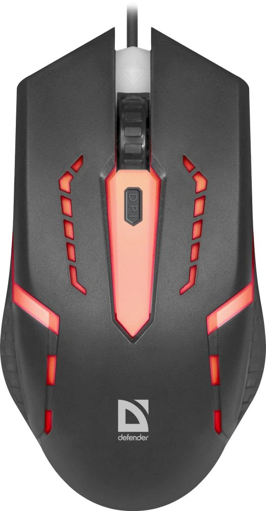 Мышь Defender Hit MB-601 черный оптическая 1200dpi USB 3but (52601)