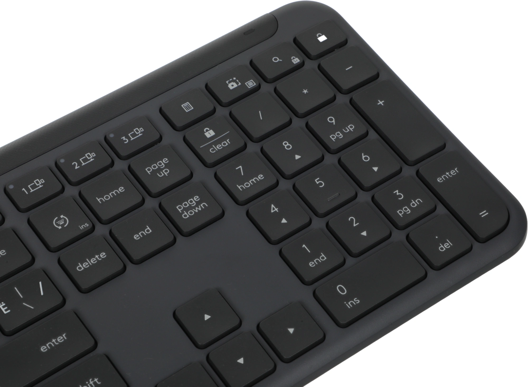 Клавиатура Logitech K950 черный USB беспроводная BT/Radio slim (920-012434)