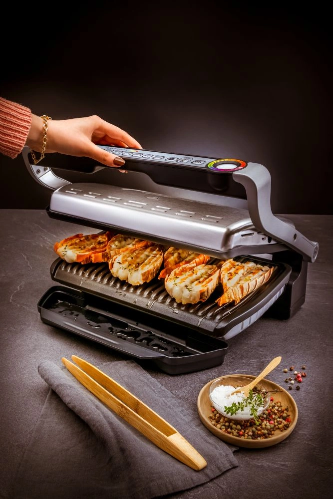 Электрогриль Tefal Optigrill GC724D12 2000Вт серебристый