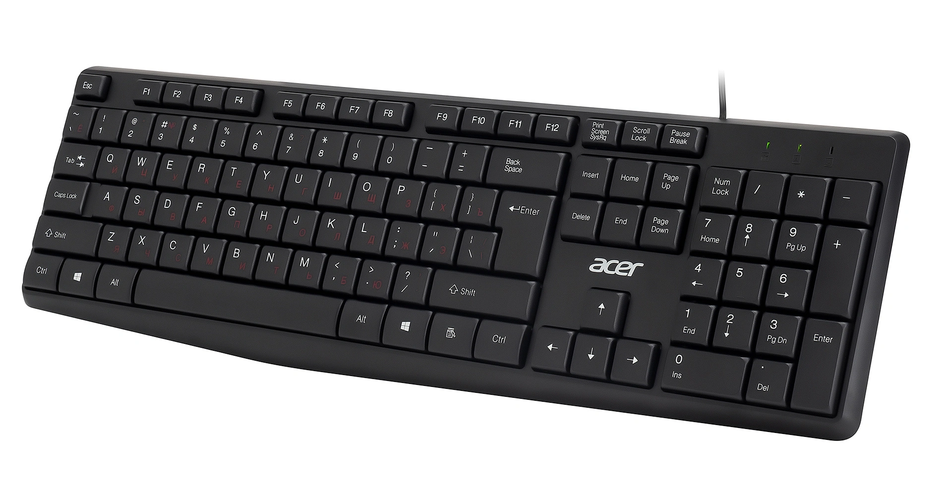 Клавиатура Acer OKW121 черный USB (ZL.KBDEE.00B) кабель 1.5м