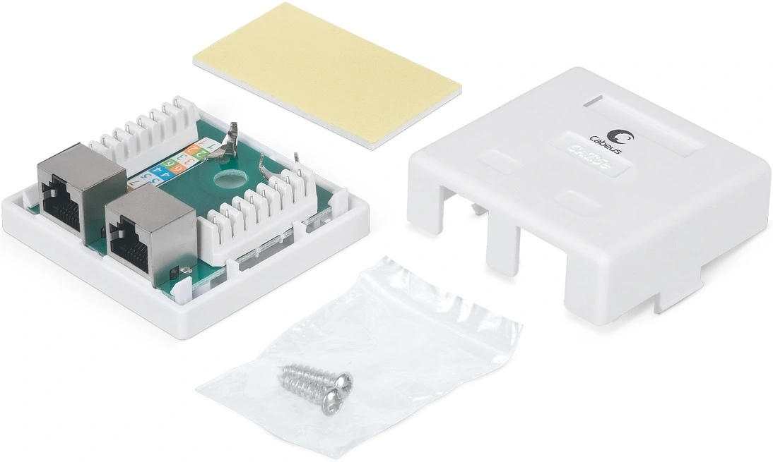 Розетка Cabeus WS-8P8C-CAT.5E-SH-2 комп.RJ45 кат.5E бронз.