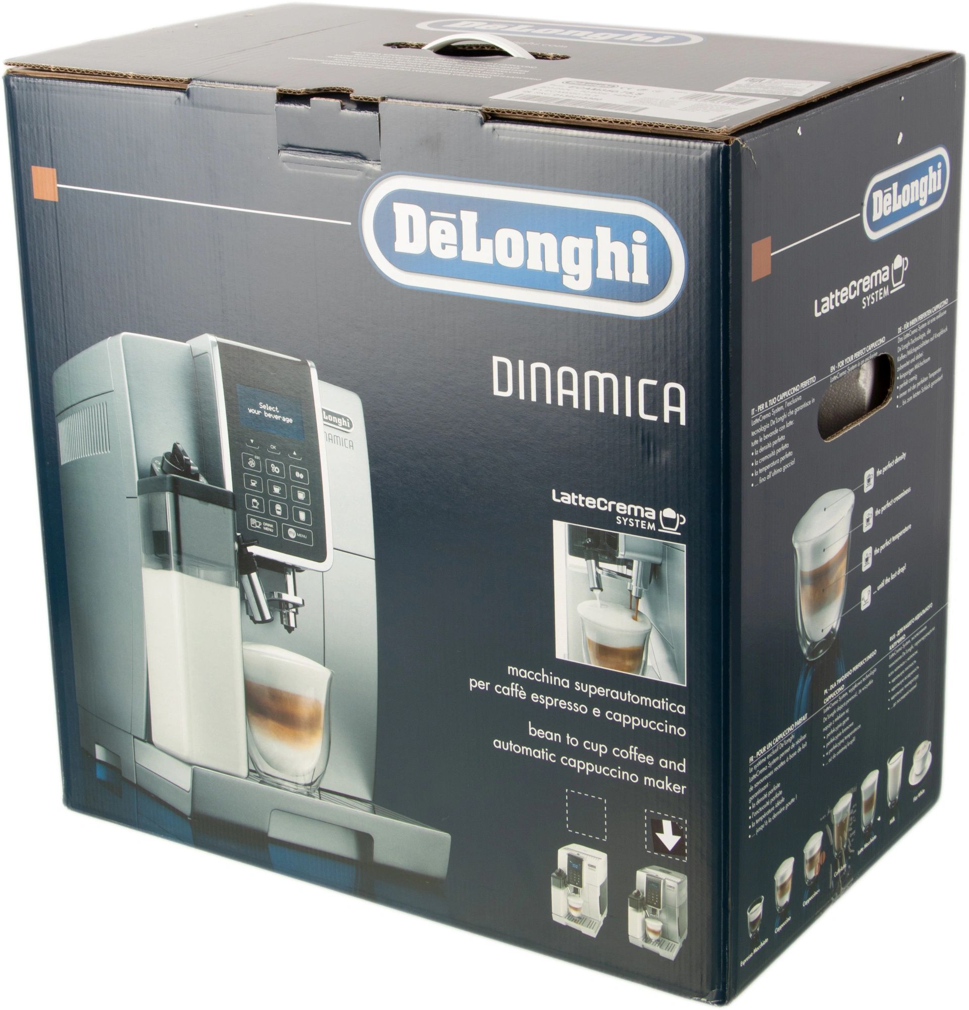Кофемашина Delonghi Dinamica ECAM350.75.S 1450Вт серебристый