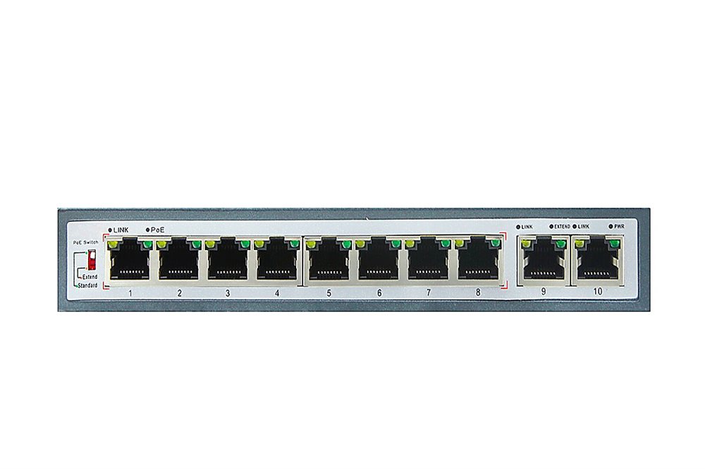 BAS-IP SH-20.8 - Неуправляемый PoE коммутатор на 8 портов
