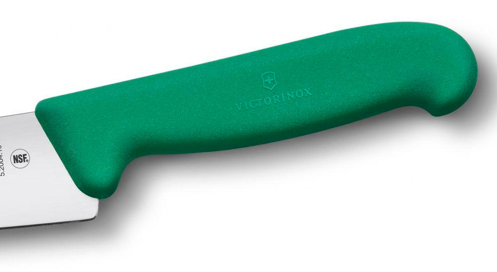Нож кухонный Victorinox Fibrox (5.2004.15) стальной разделочный лезв.150мм прямая заточка зеленый