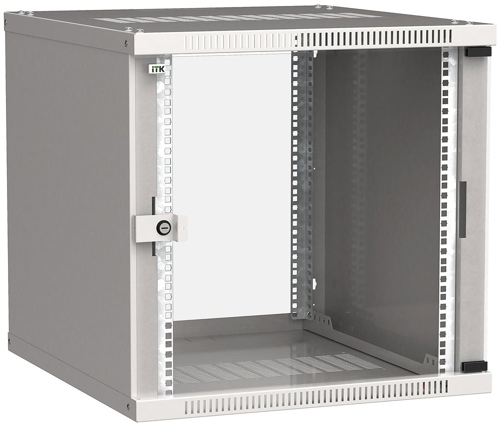 LWE3-12U66-GF - ITK Шкаф LINEA WE 12U 600x600мм дверь стекло серый