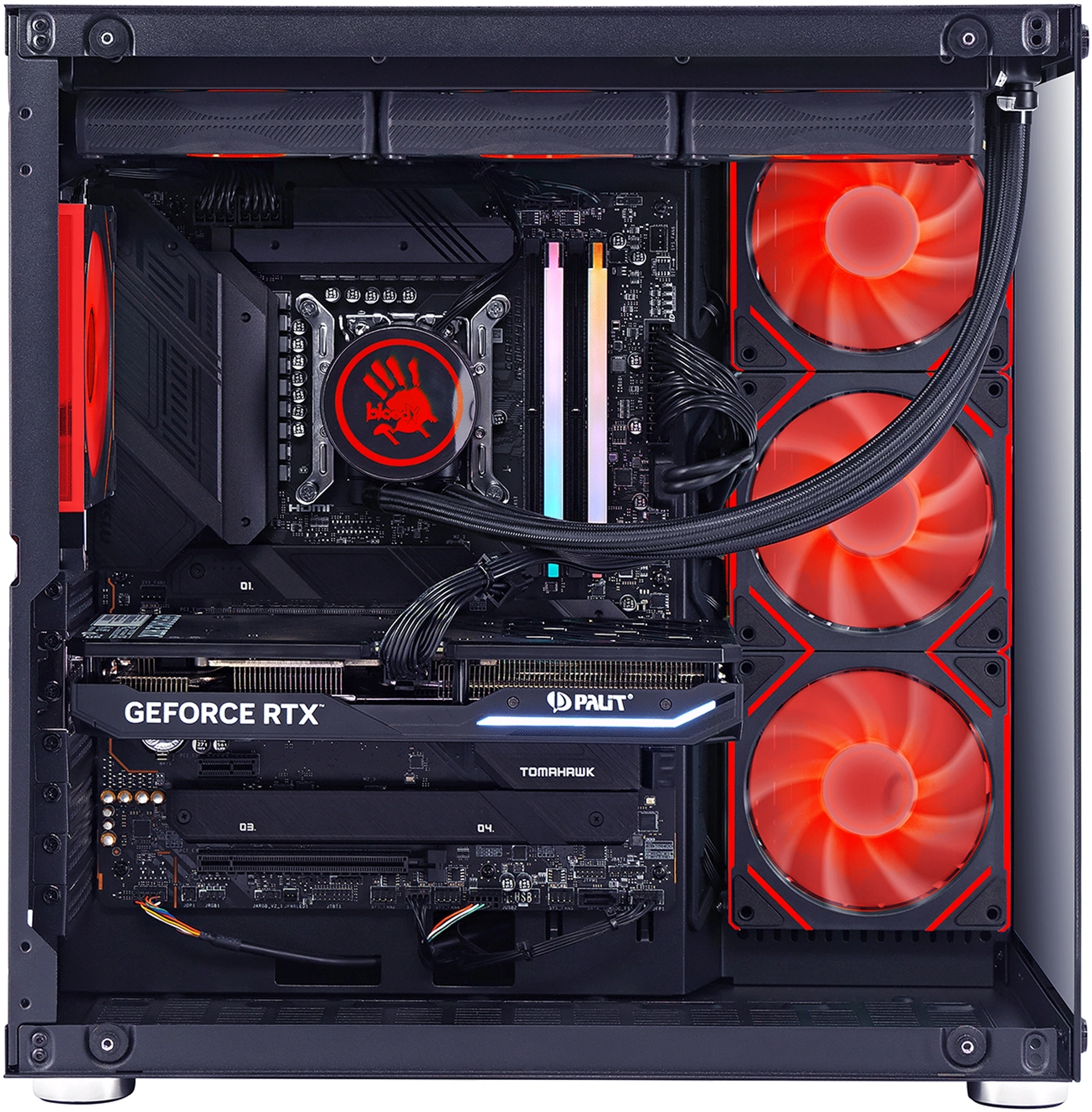 ПК Bloody BD-PC CZ79C3 MT i5 14600KF (3.5) 32Gb SSD1Tb RTX5070 12Gb Windows 11 Home 64 2.5xGbitEth WiFi BT 850W черный (RUS) (2129071)