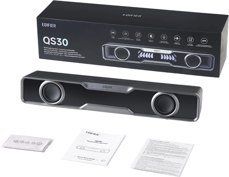 Колонки Edifier QS30 1.0 черный 5Вт BT