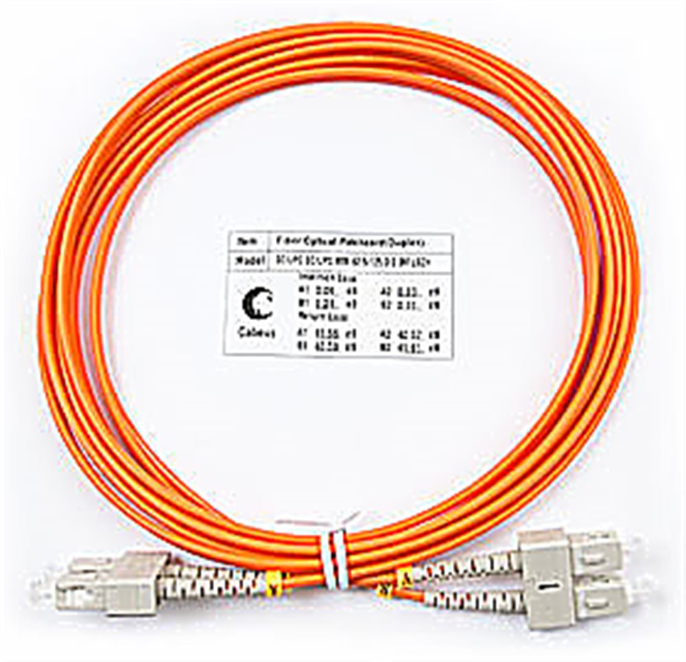 Cabeus FOP-62-SC-SC-3m Шнур оптический duplex SC-SC 62,5/125 mm 3м LSZH