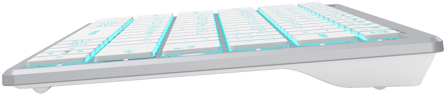 Клавиатура A4Tech FX61 белый USB slim LED (FX61 WHITE) кабель 1.5м